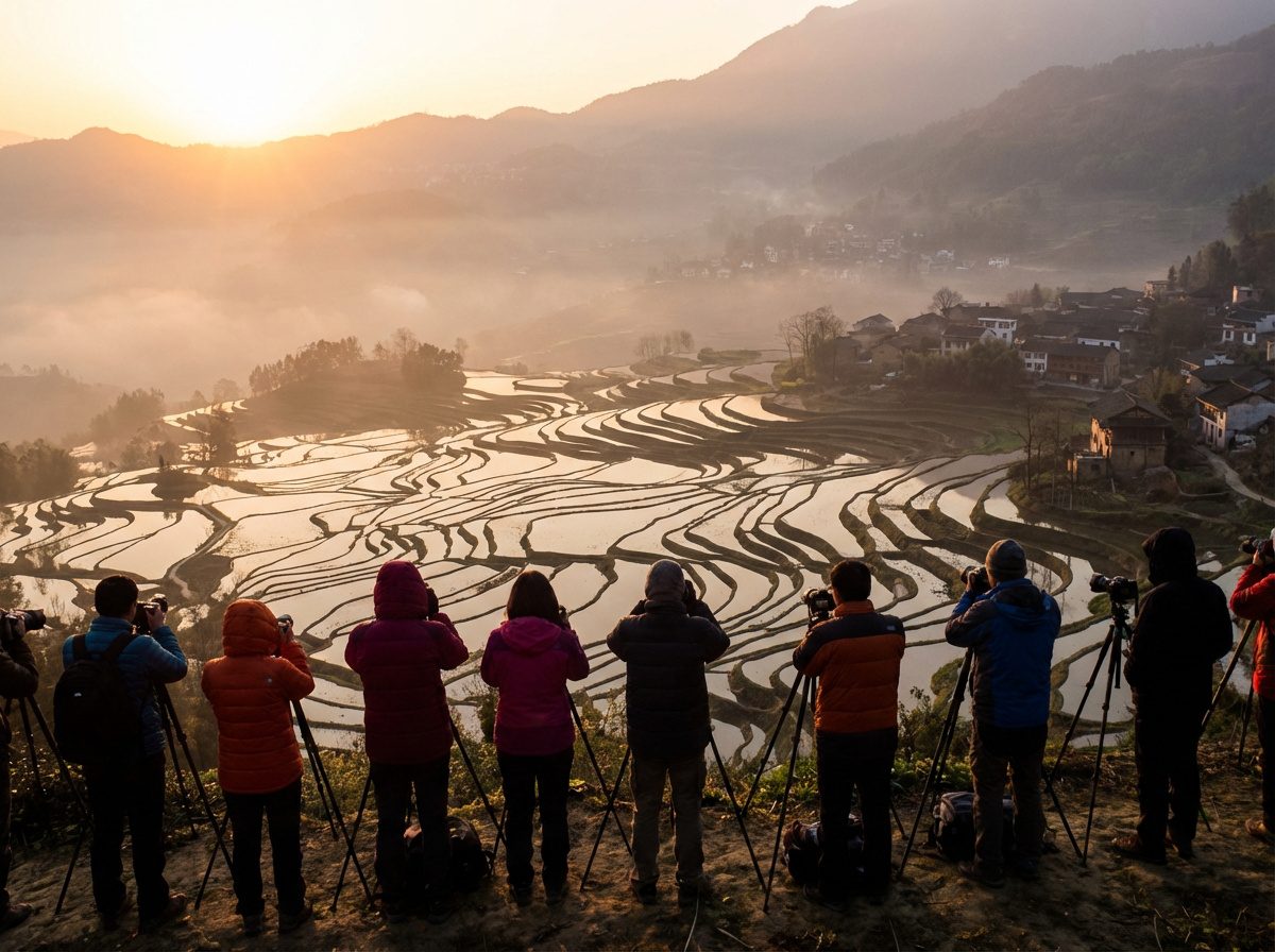 위안양 계단식 논 하이킹